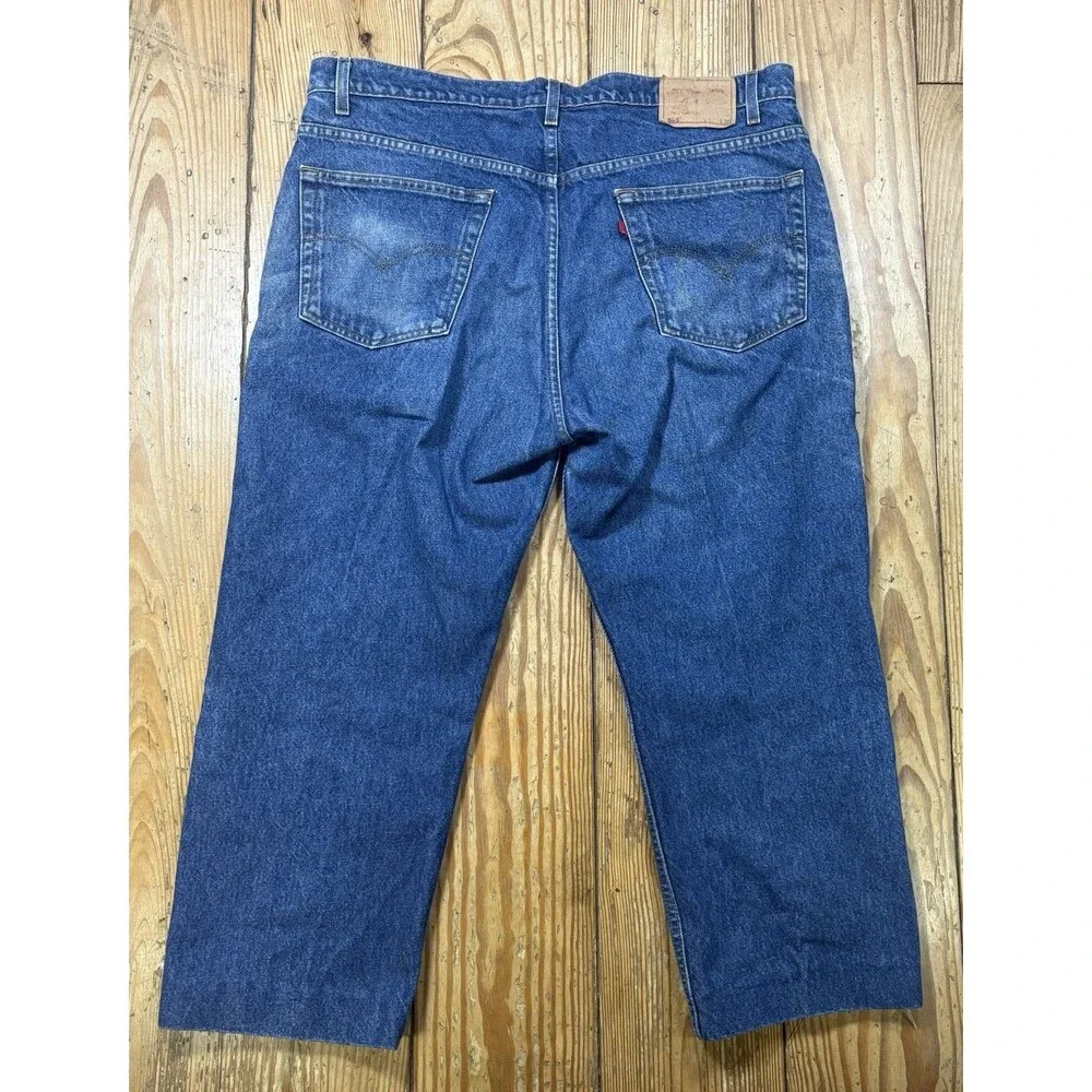 VTG 90s 80s Levi's 505 0216 Regular Fit Jeans Mens 41x25 Denim Cut Off Distress